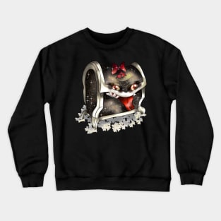 cute mimic chest cartoon for dnd and fantasy fans Crewneck Sweatshirt